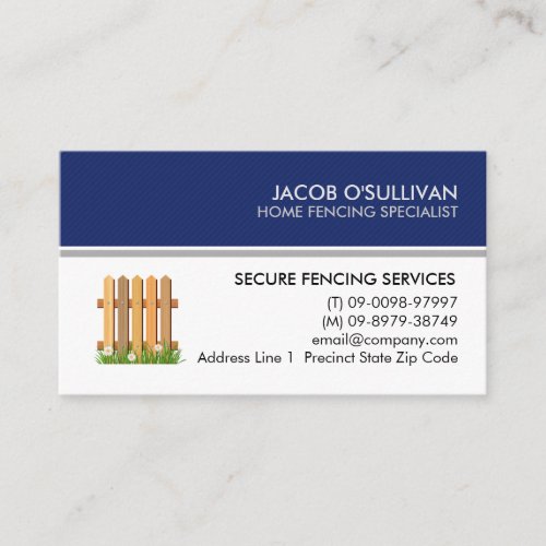 Fence Fencing Security Business Card