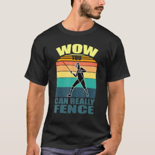 Fence Fencing Sport Plastron Epee Sabre Fencer Quo T-Shirt