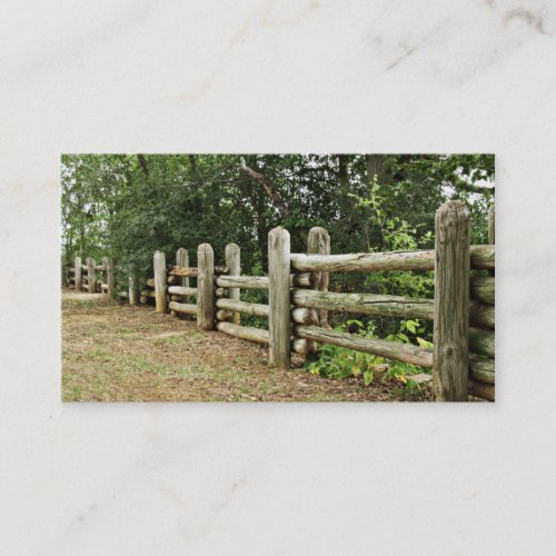 Fence line business card