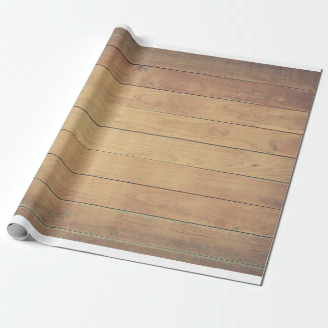 Timber Pattern Wrapping Fence panel wood shed design pale pine wrapping paper | Zazzle