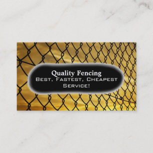 Fence Photo Business Card
