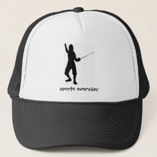 fence-play,swordplay,skate,sport,gym,compete, spor trucker hat