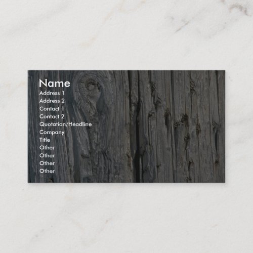 Fence post close-up business card