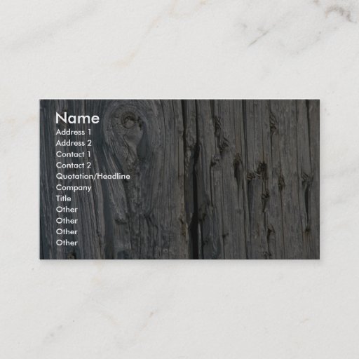 Customizable Fence post close-up business card