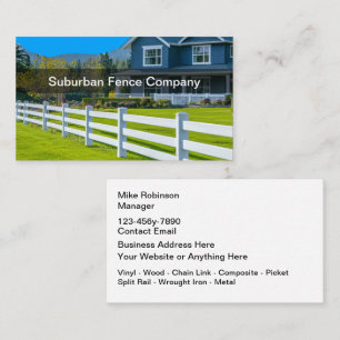 Fence Repair And Replacement Business Card