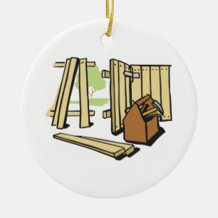 FENCE REPAIR CERAMIC ORNAMENT
