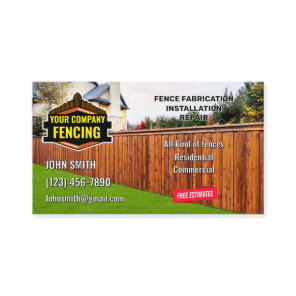 Fence Service Business Card