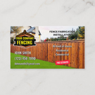 Fence Service Business Card
