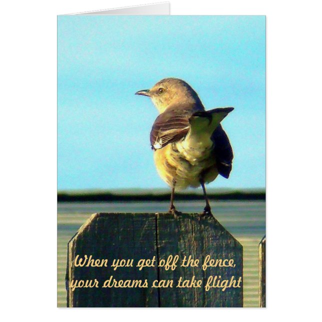 Fence Sitter Blank Note Cards (inspirational) (Front)