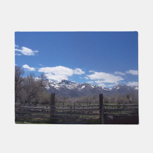 Fence to Ruby Mountains Doormat