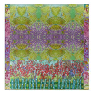 Fenced Floral Abstract Acrylic Print