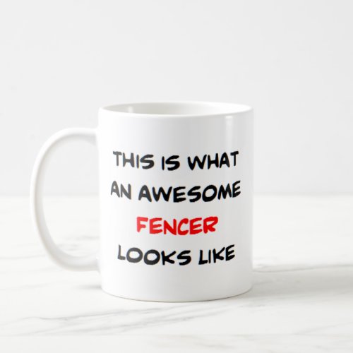 fencer awesome coffee mug