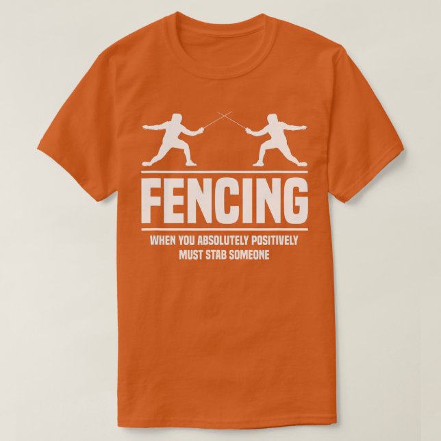 Fencer Fencing Sports Sword Fighting Gift Fencing  T-Shirt (Design Front)