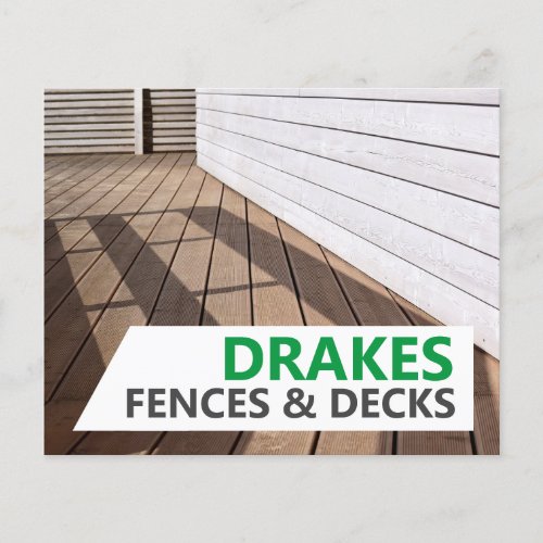Fences and Deck Flyer Brochure Modern Professional