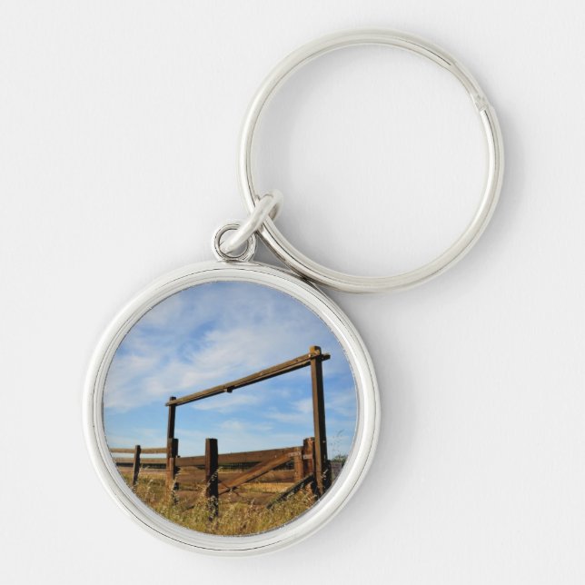 Fences in Field Keychain (Front)