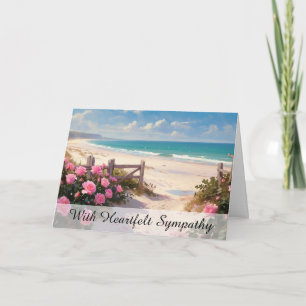 *~* Fences Rose Beach TV2 Sympathy Love Light Card