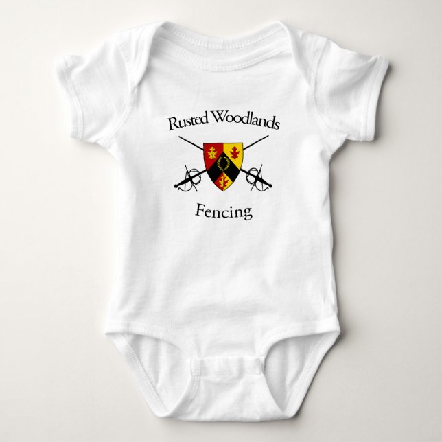 Fencing Baby Baby Bodysuit (Front)