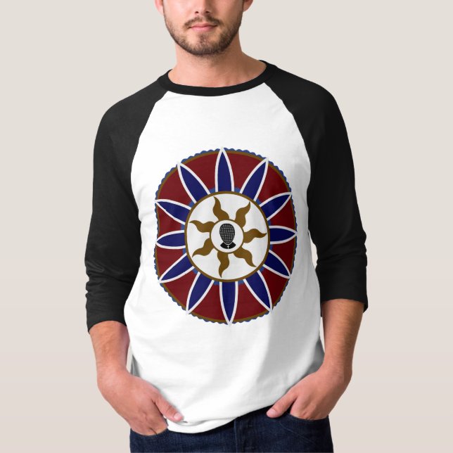 Fencing Bear at Prayer Mandala Logo (Without Text) T-Shirt (Front)