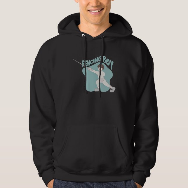 Fencing Boy Fencing Club Hoodie (Front)