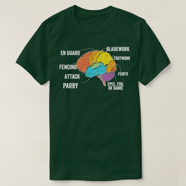 Fencing Brain Of A Fencer T-Shirt (Design Front)