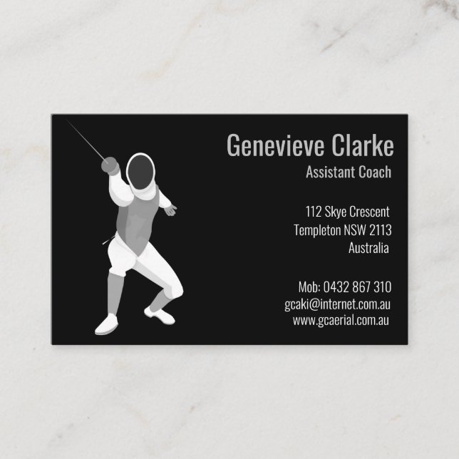 Fencing Business Card (Front)