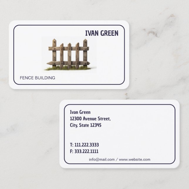 Fencing Business Card (Front/Back)