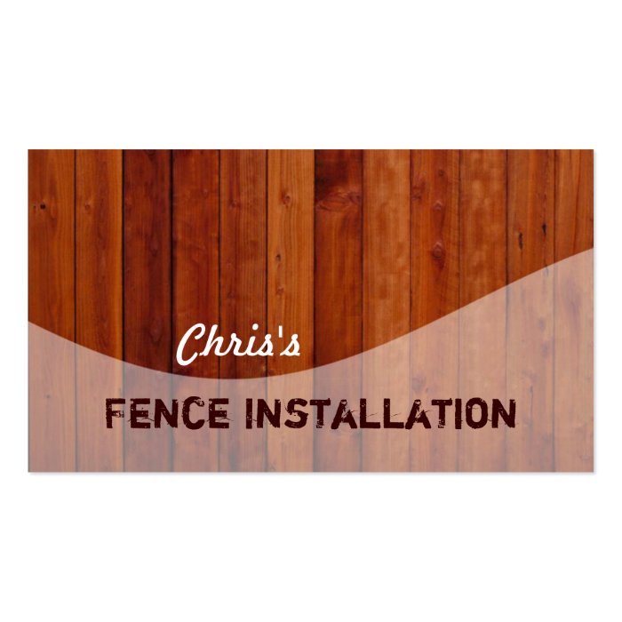 Fencing Business Cards