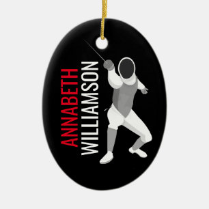 Fencing Ceramic Ornament
