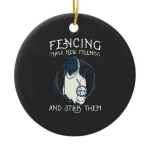 Fencing Ceramic Ornament