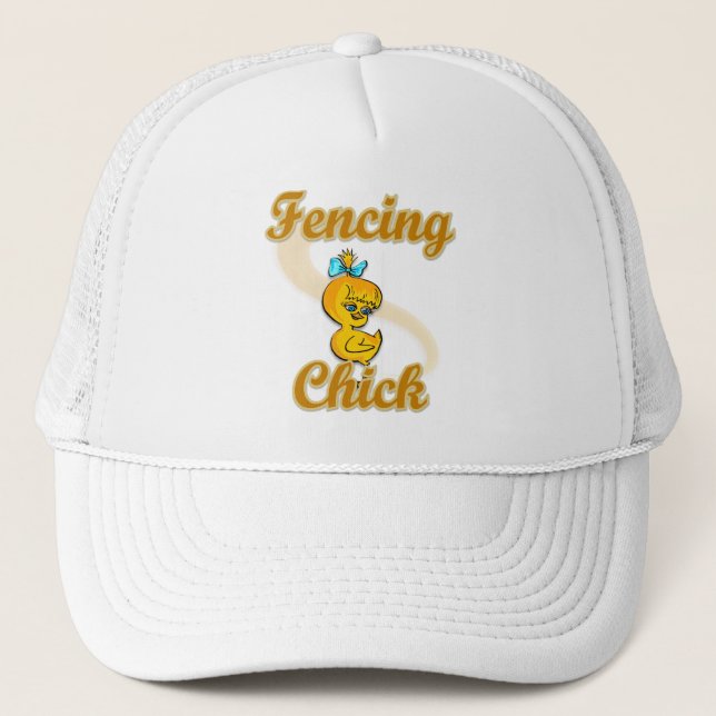 Fencing Chick Trucker Hat (Front)