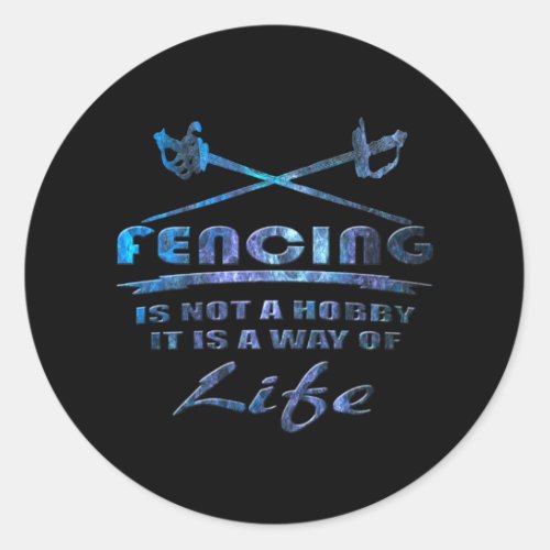 Fencing Classic Round Sticker