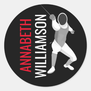 Fencing Classic Round Sticker