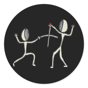Fencing Classic Round Sticker