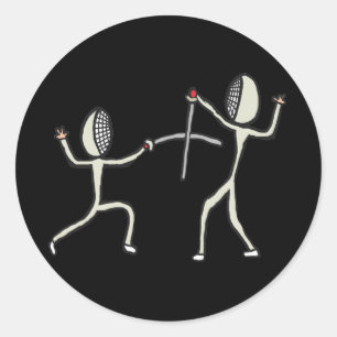 Fencing Classic Round Sticker