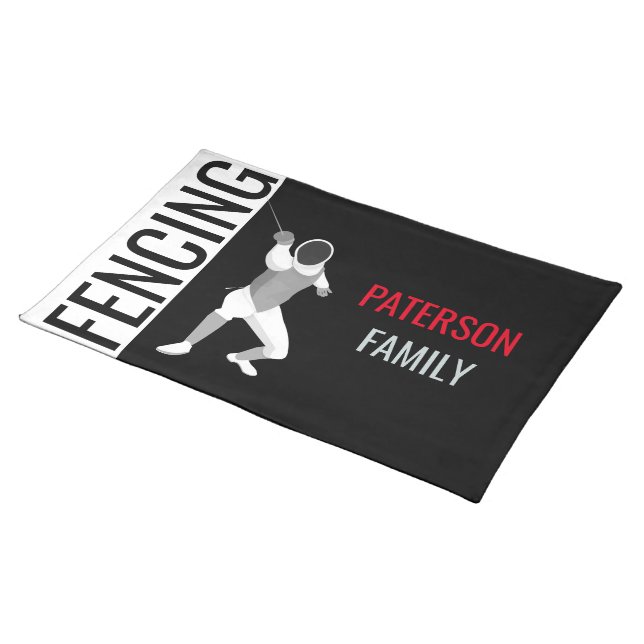 Fencing Cloth Placemat (On Table)