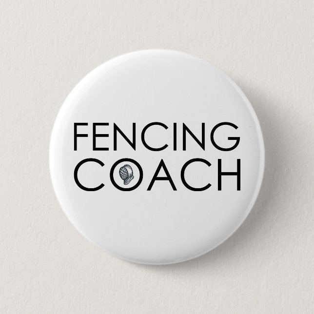 Fencing Coach Button (Front)