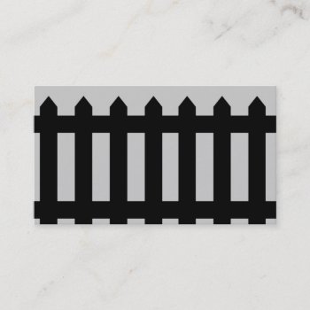Fencing Company Business Card by josephspallone at Zazzle