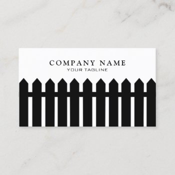 Fencing Company Business Card by istanbuldesign at Zazzle