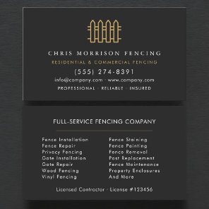 Fencing Company Business Card