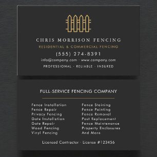 Fencing Company Business Card