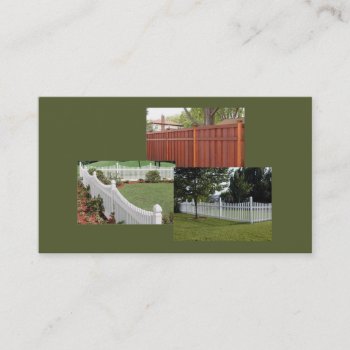 Fencing Company Business Card by josephspallone at Zazzle