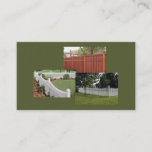 Fencing Company Business Card at Zazzle