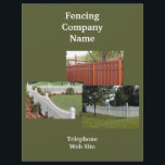 Fencing Company Business Flyer<br><div class="desc">This fabulous business flyer is designed to leave a lasting impression guaranteeing people will always remember you. It is important if you are in business for yourself to invest in flyers that give the details of what your service or business offers and why you are superior to your competition. Remember...</div>