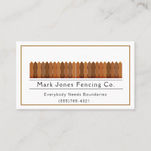 Fencing Company Service Business Card