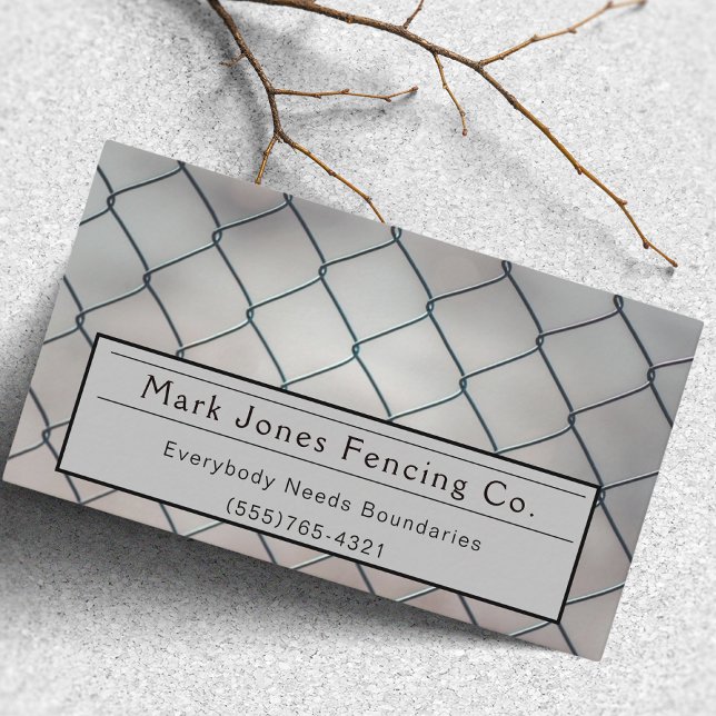 Fencing Company Service Business Card (Creator Uploaded)