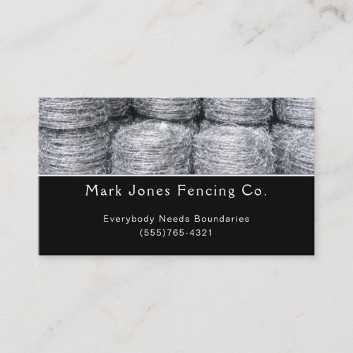 Fencing Company Service Business Card