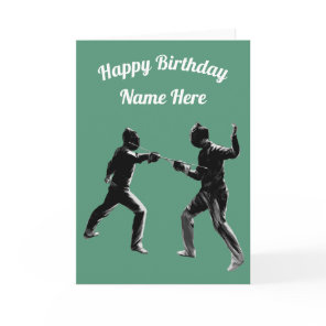 Fencing Customisable Card