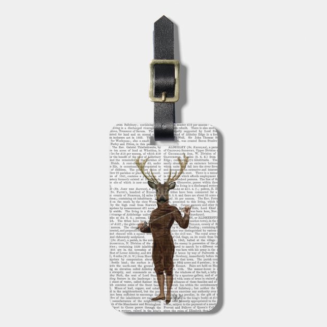 Fencing Deer Full Luggage Tag (Front Vertical)