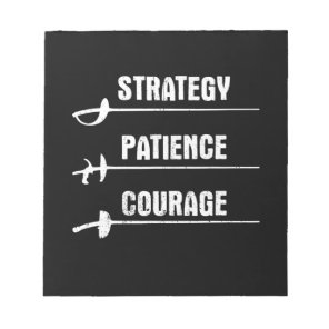 Fencing Design Strategy Patience Courage Fencer Notepad