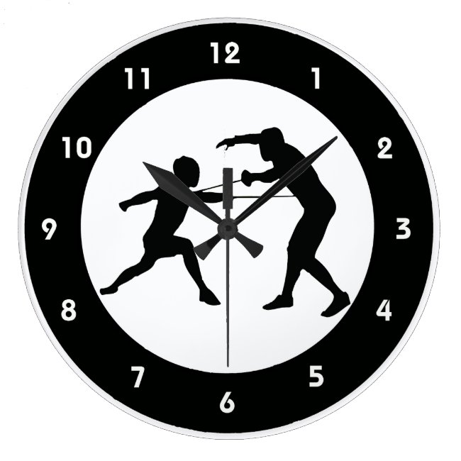 Fencing Design Wall Clock